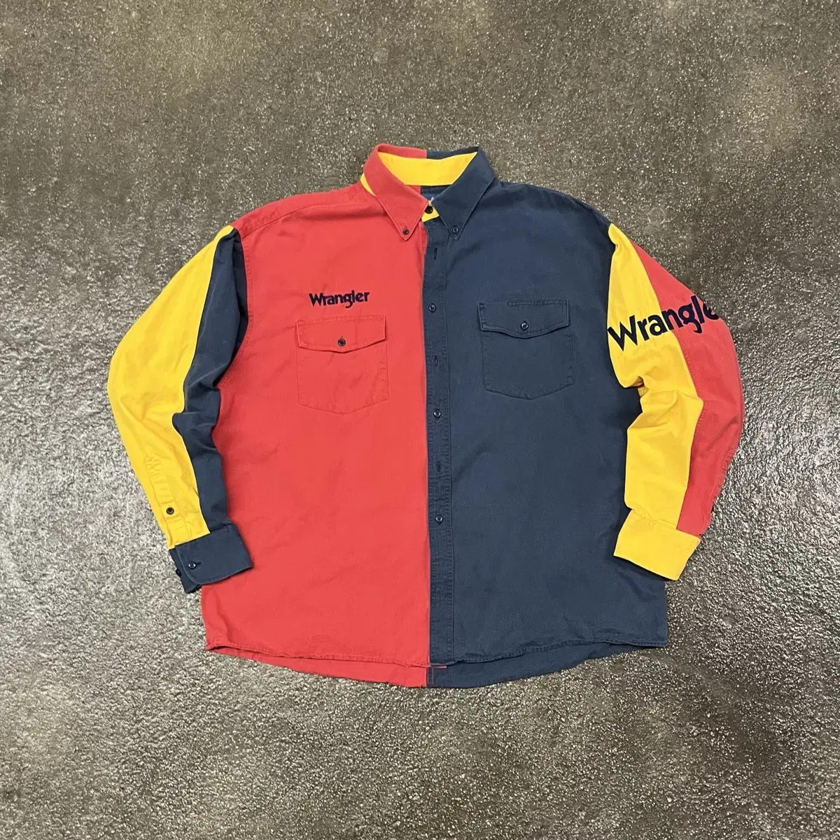 90s Wrangler 웨스턴 셔츠 (110)